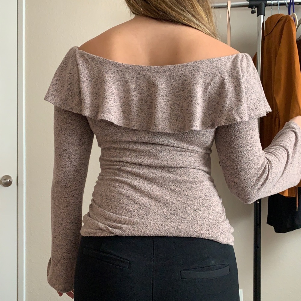 ✨Earth tone off shoulder long sleeve✨ - Picture 2 of 2